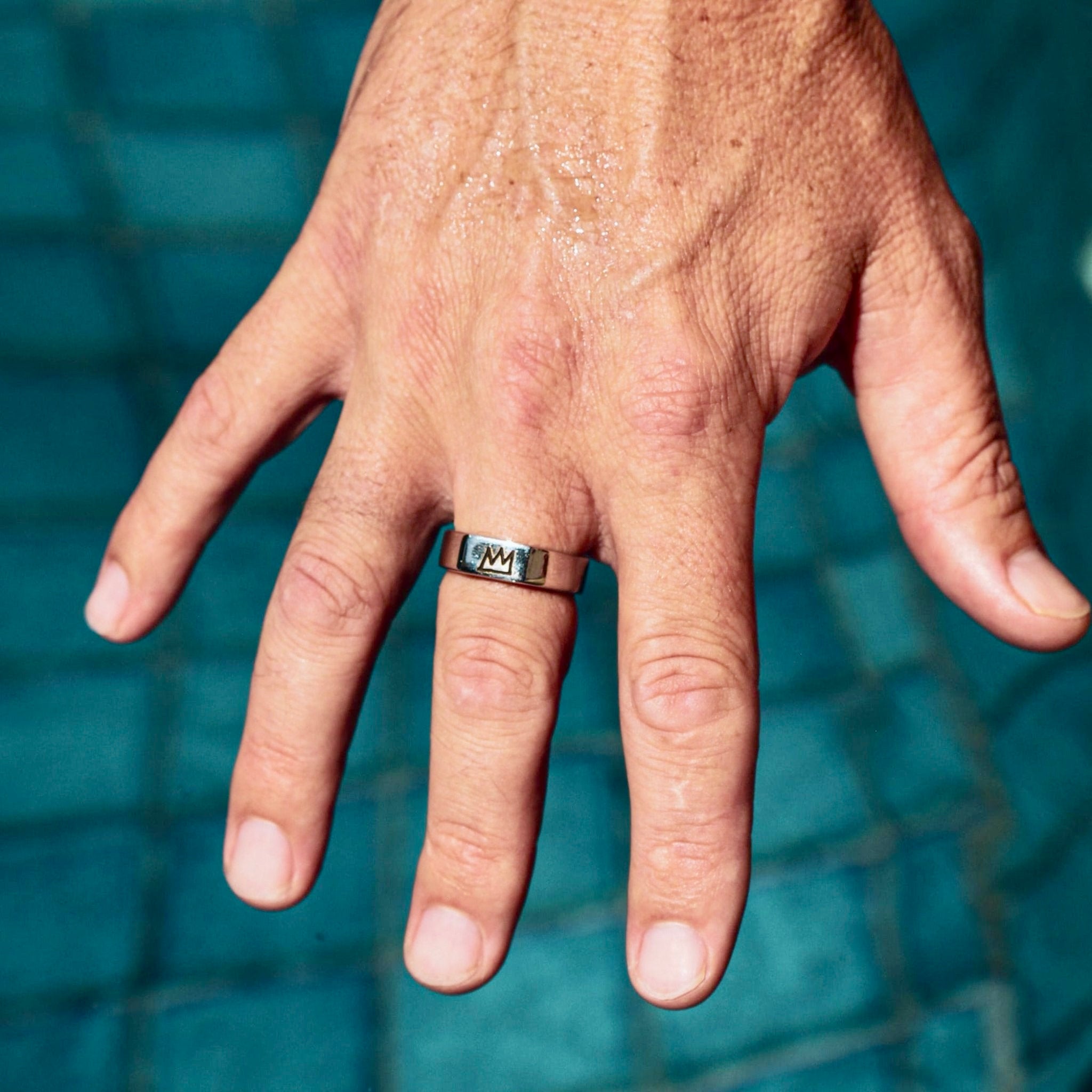 Engraved rustic Whiskey Ring