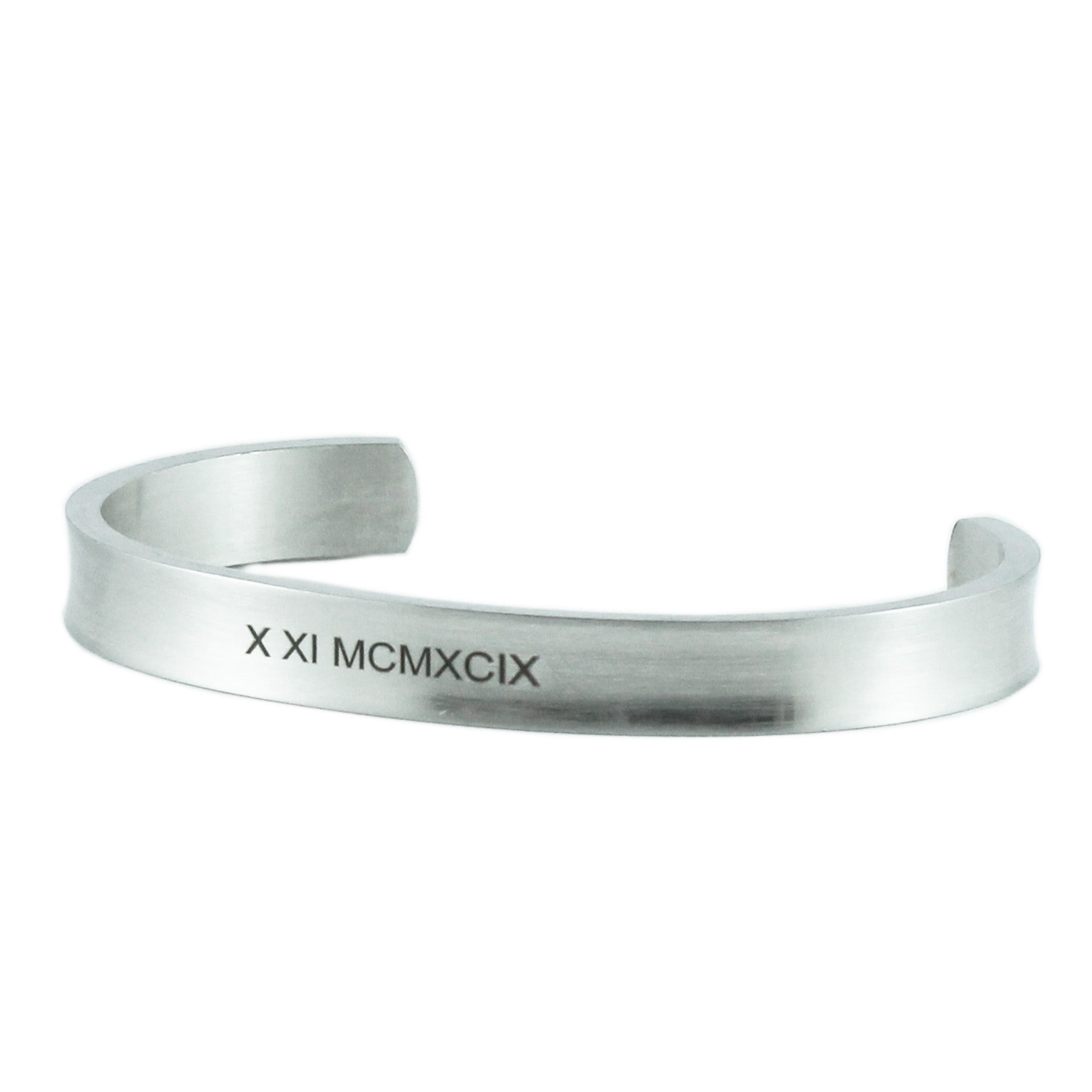 Roman numerals curved mens cuff best