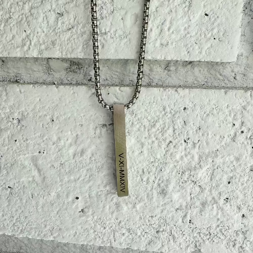 Roman numerals custom silver necklace best guys