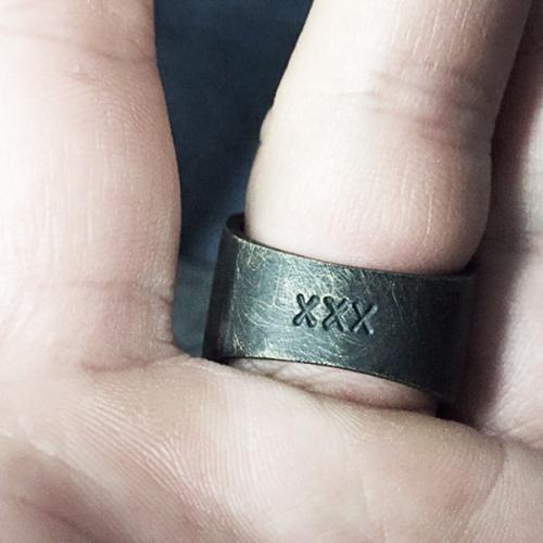 best mens black ring custom engraved