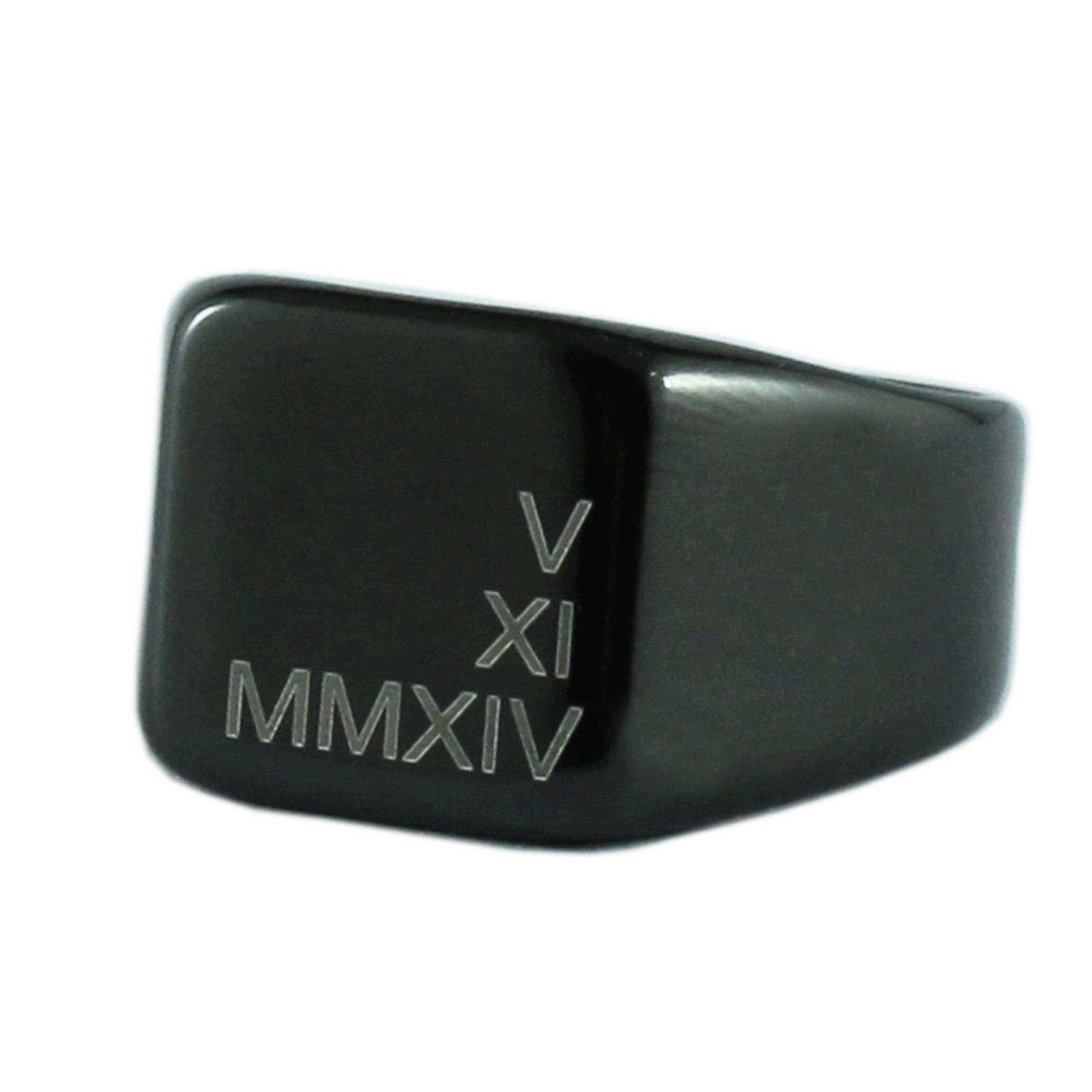 best mens black ring engraved