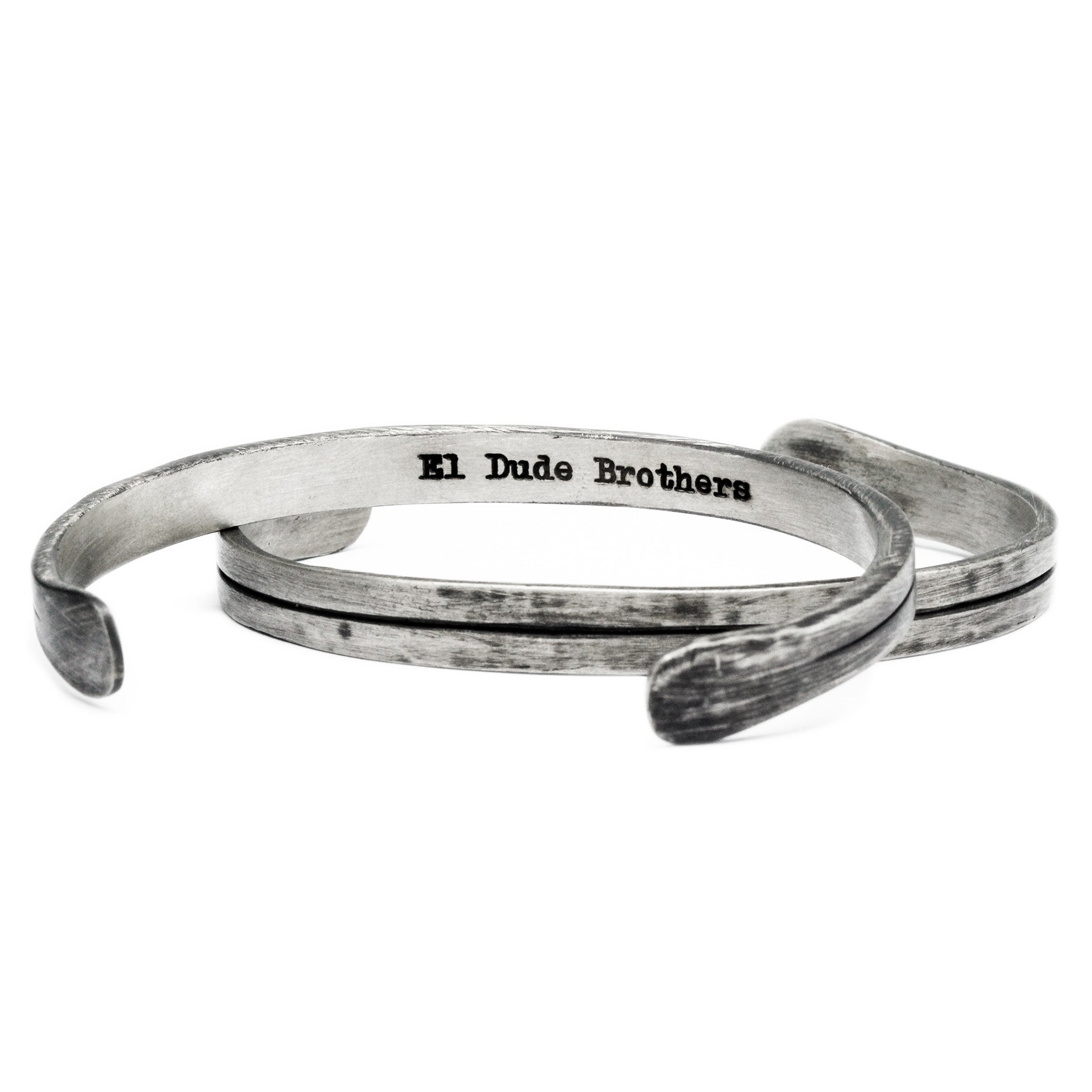 best mens silver cuff engraved