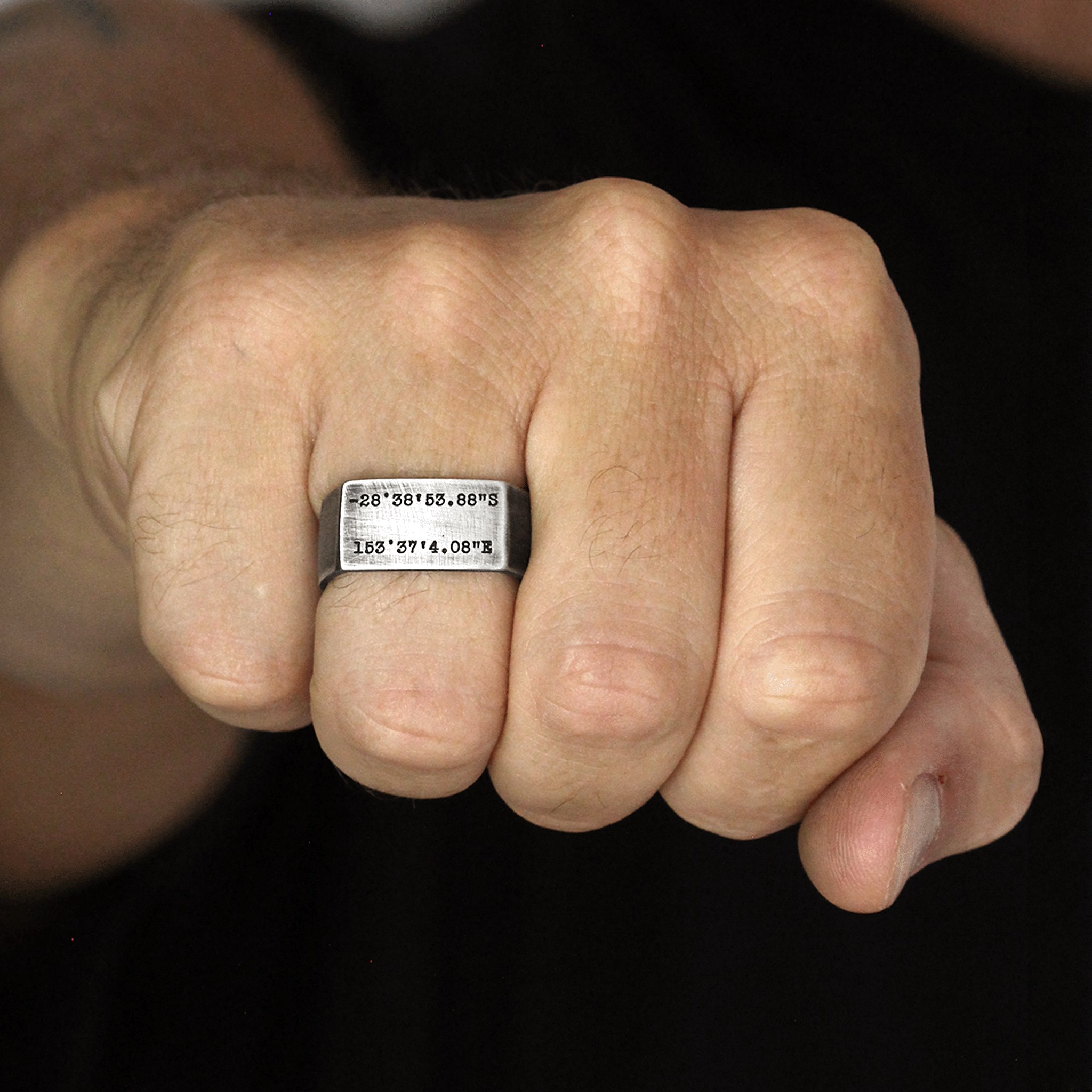 best rustic silver ring for him