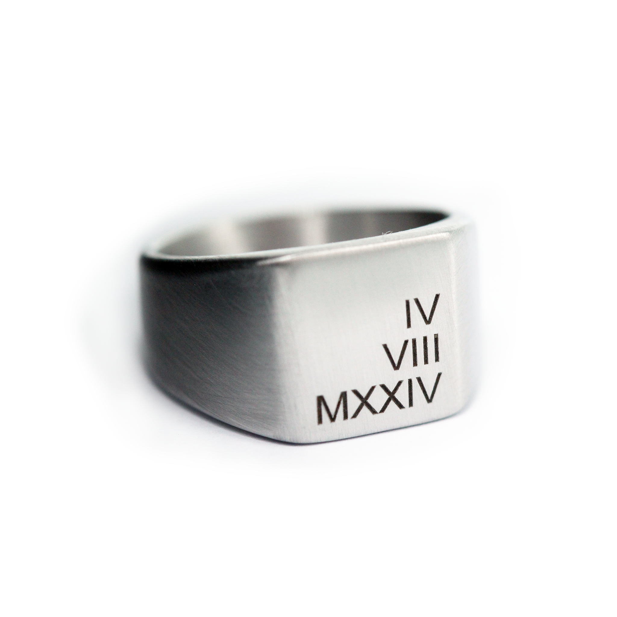 best silver engraved ring for men