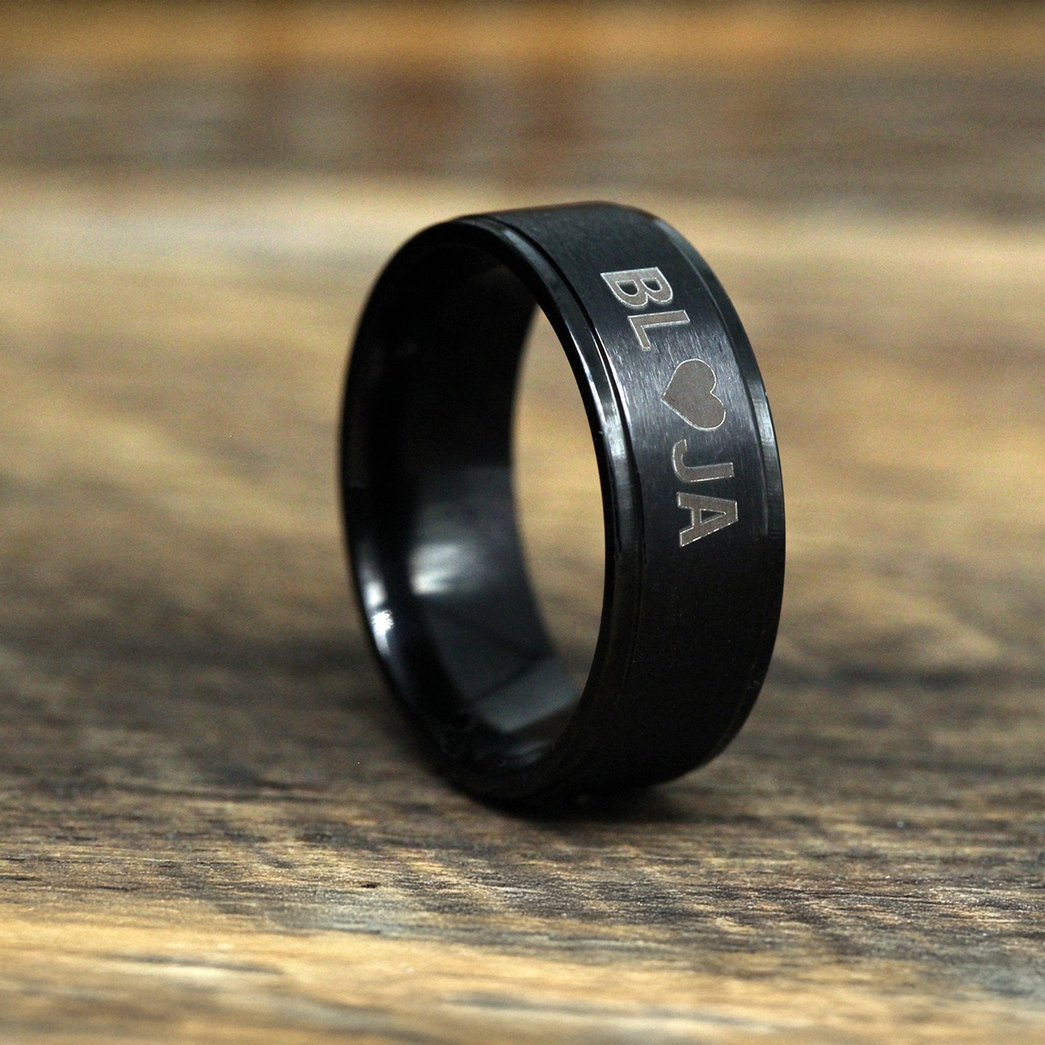 black wedding band for men