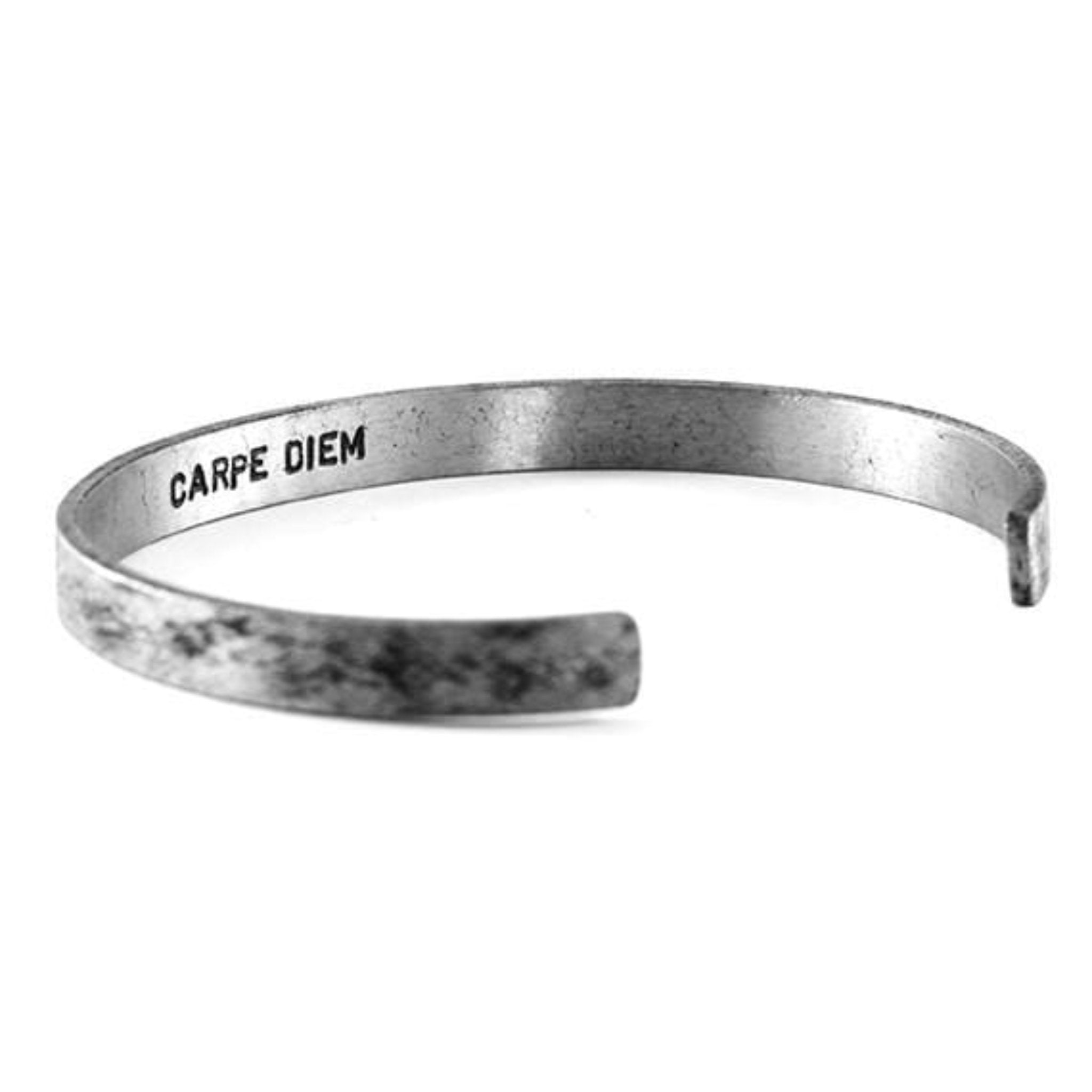 carpe diem engraved inside bracelet mens