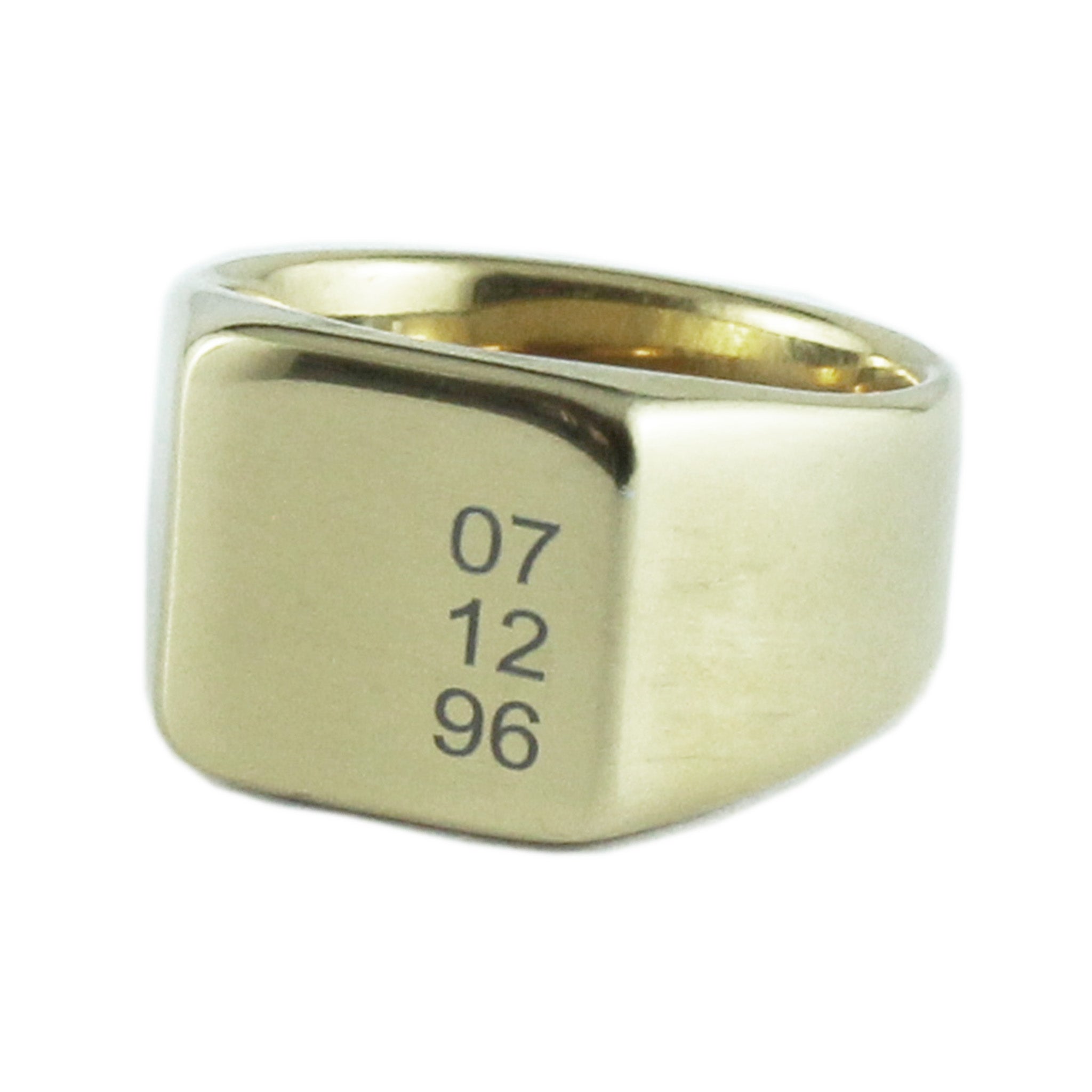 custom engraved date gold ring