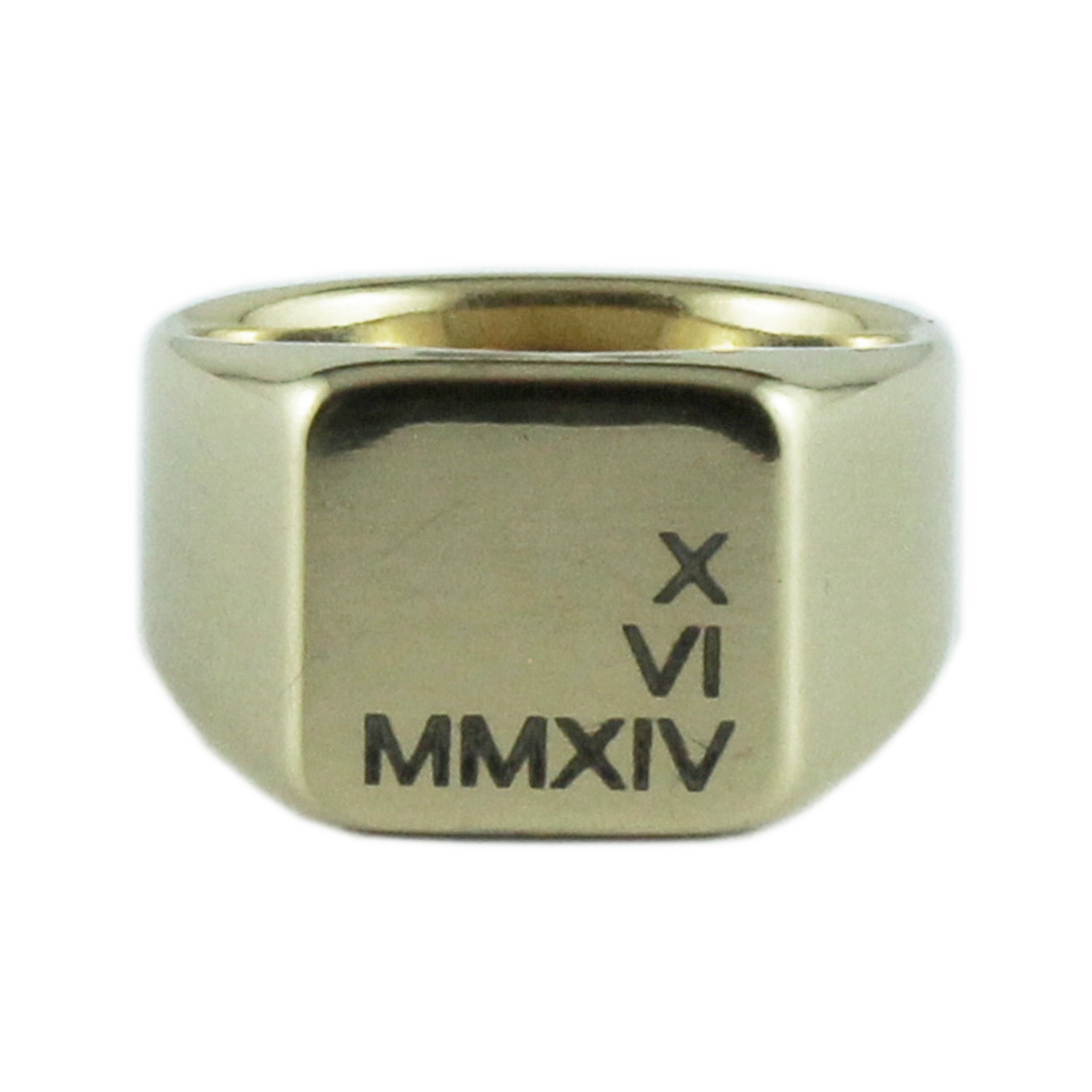 custom engraved gold ring for men