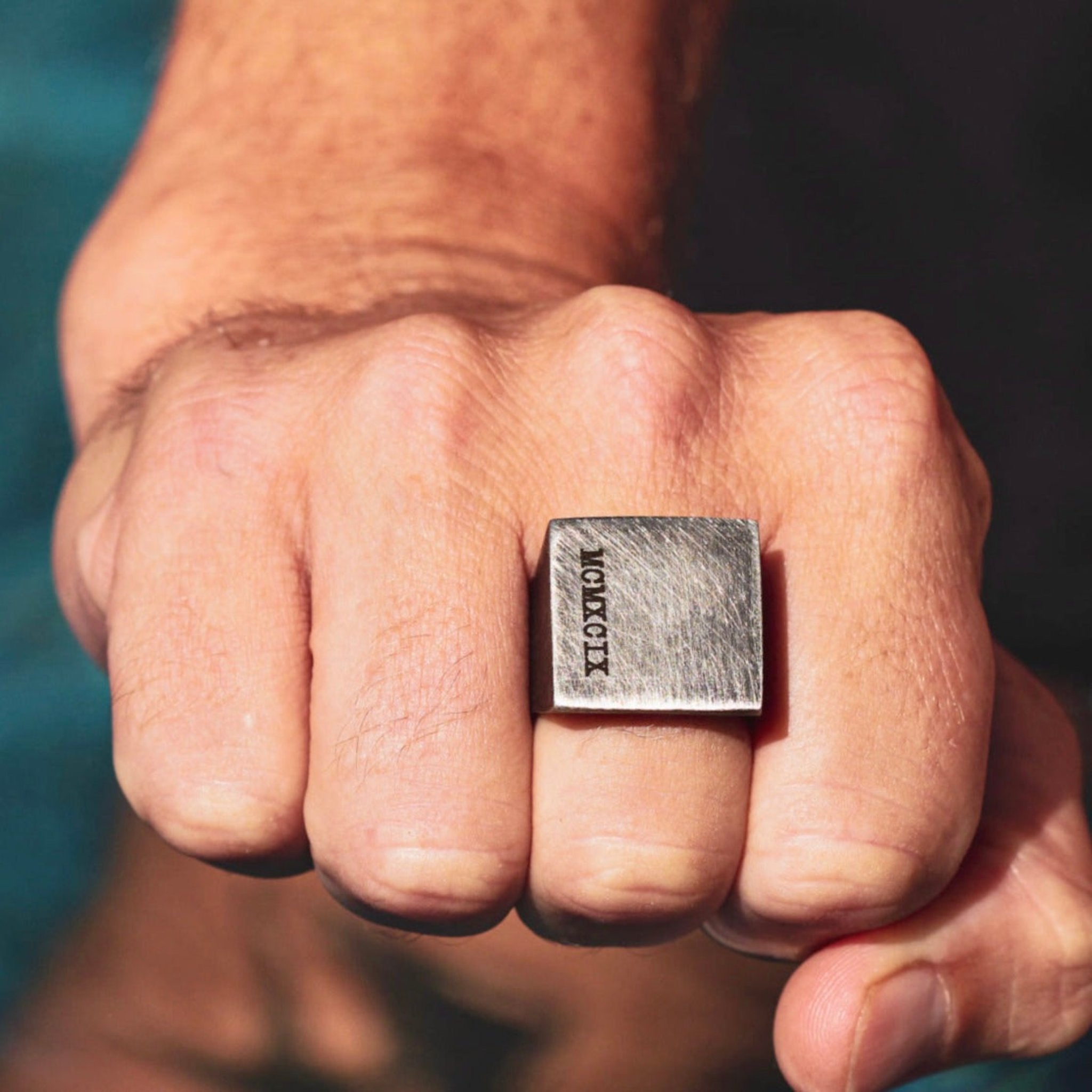 engraved anniversary silver ring