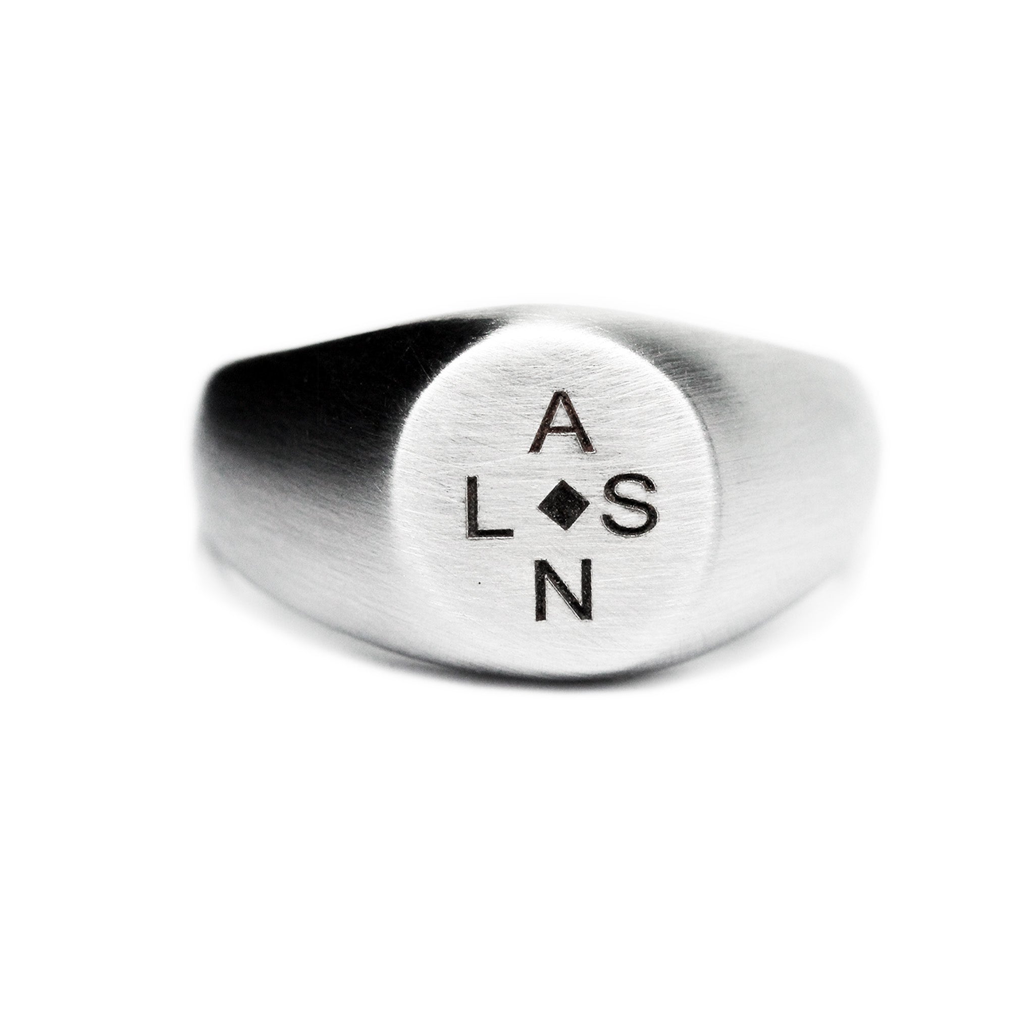 initial signet ring mens