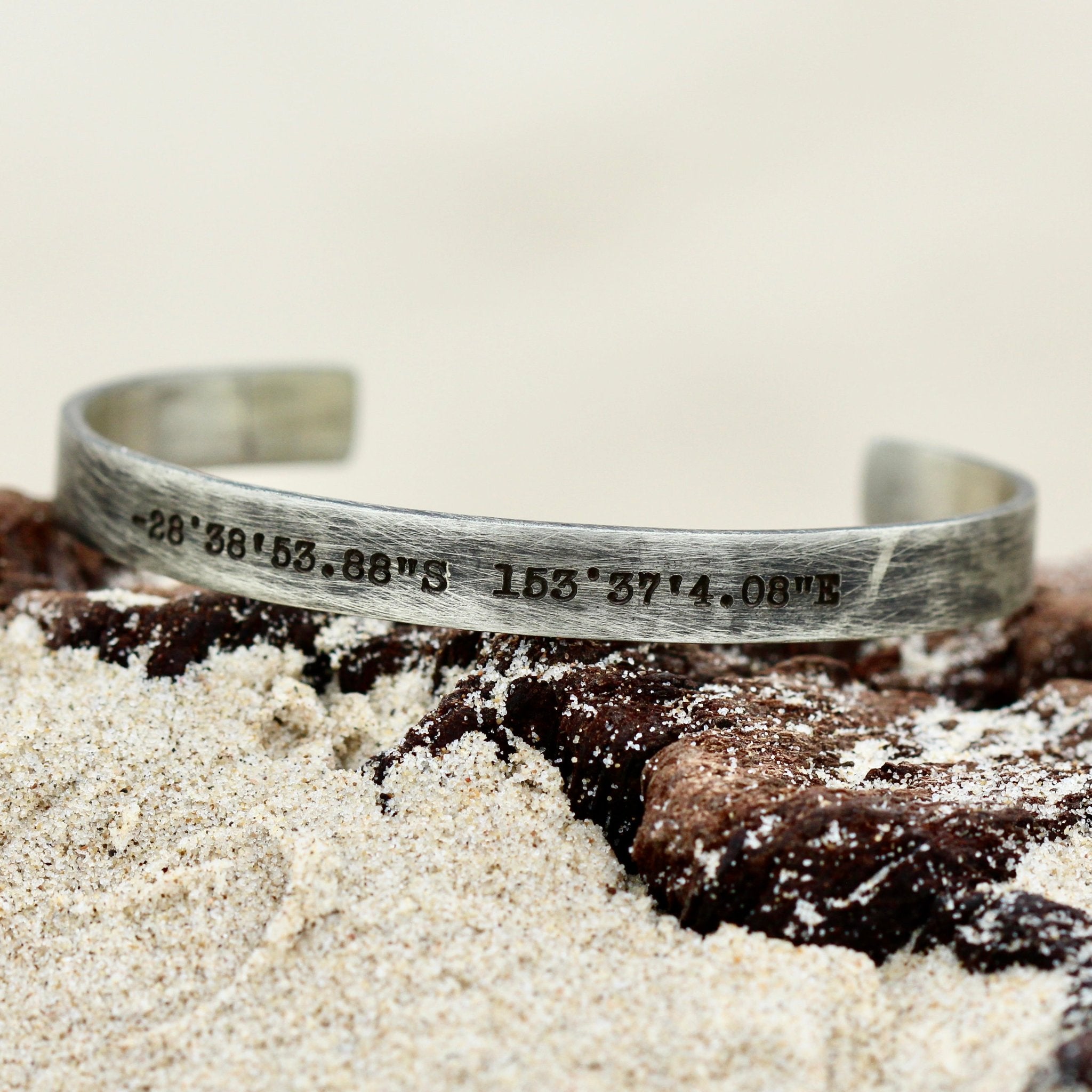 men's cuff custom engraved date