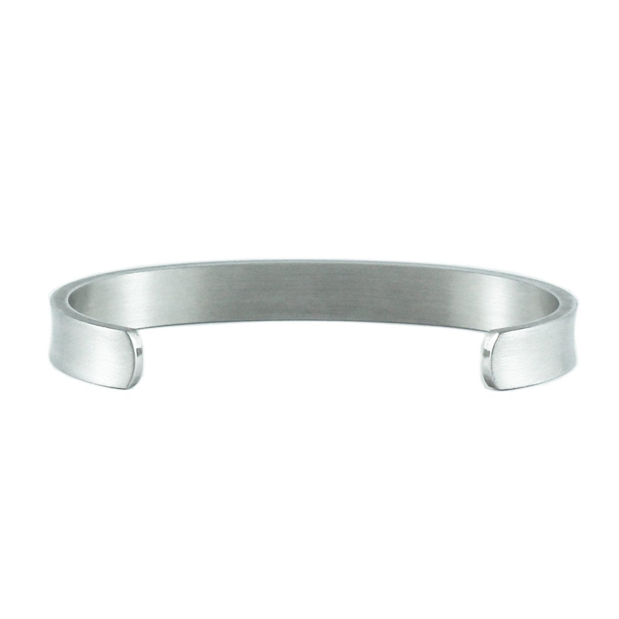 mens cuff silver curved