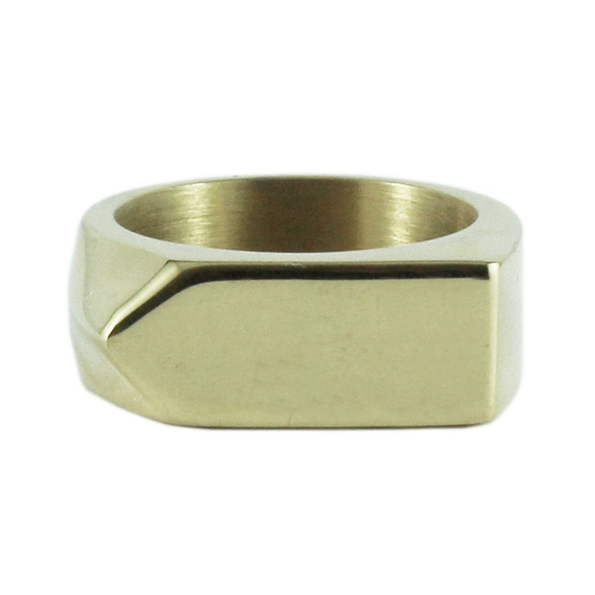 mens ring gold engraved