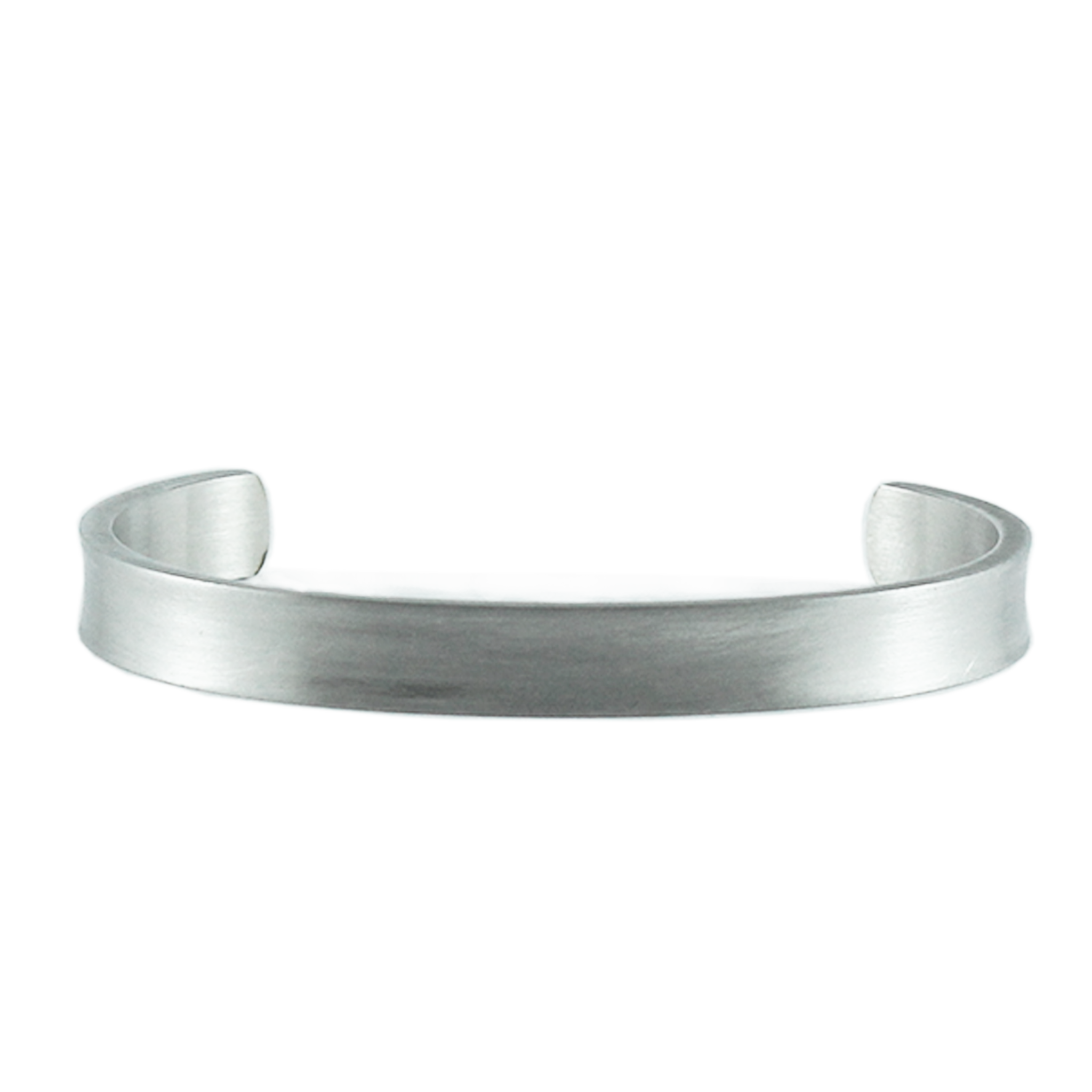 mens silver cuff curved