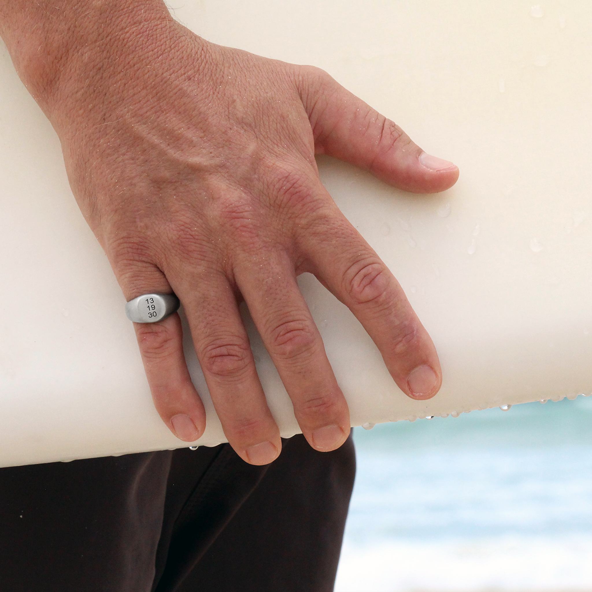 mens silver signet ring