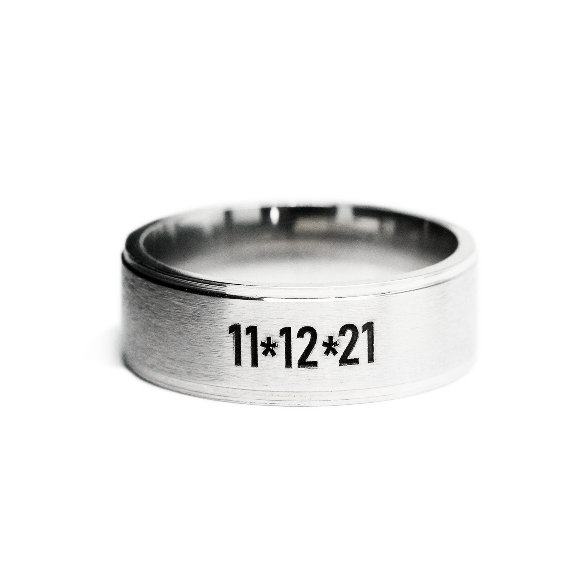 personalized silver band