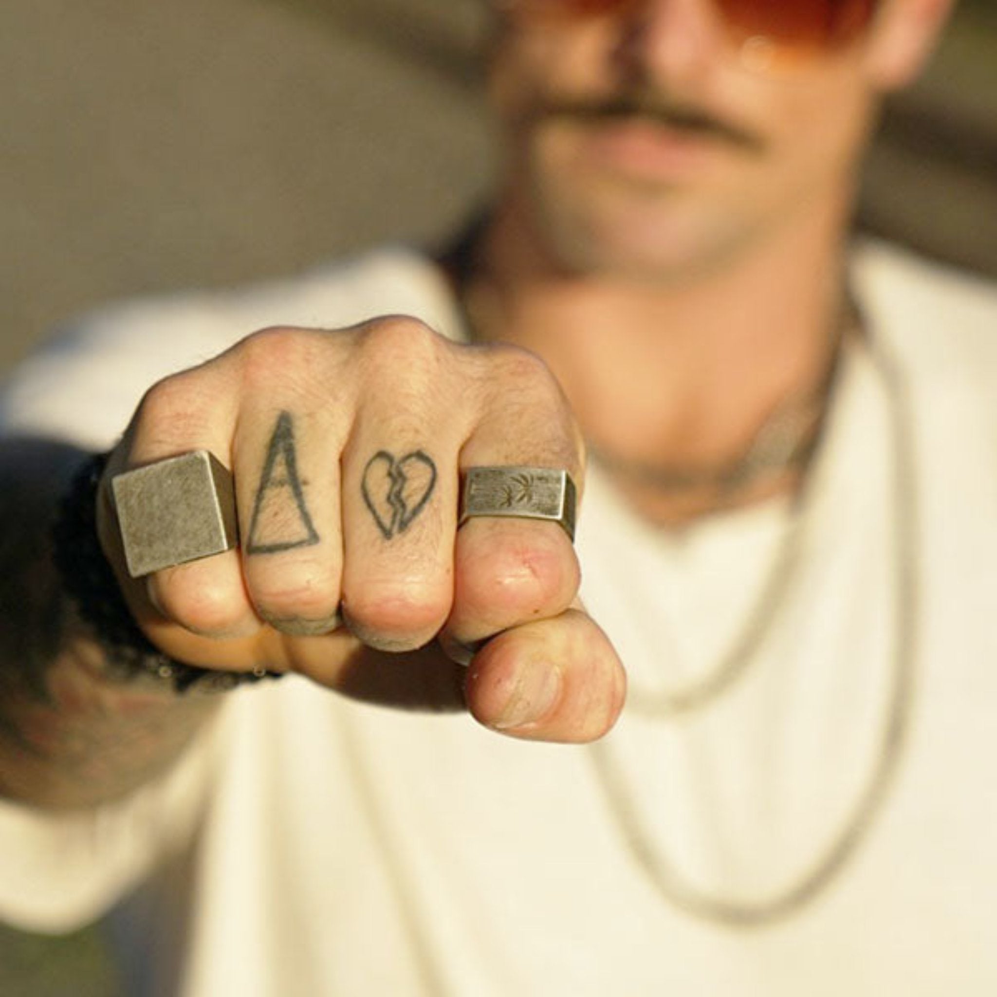 rugged, rustic men's square jewelry