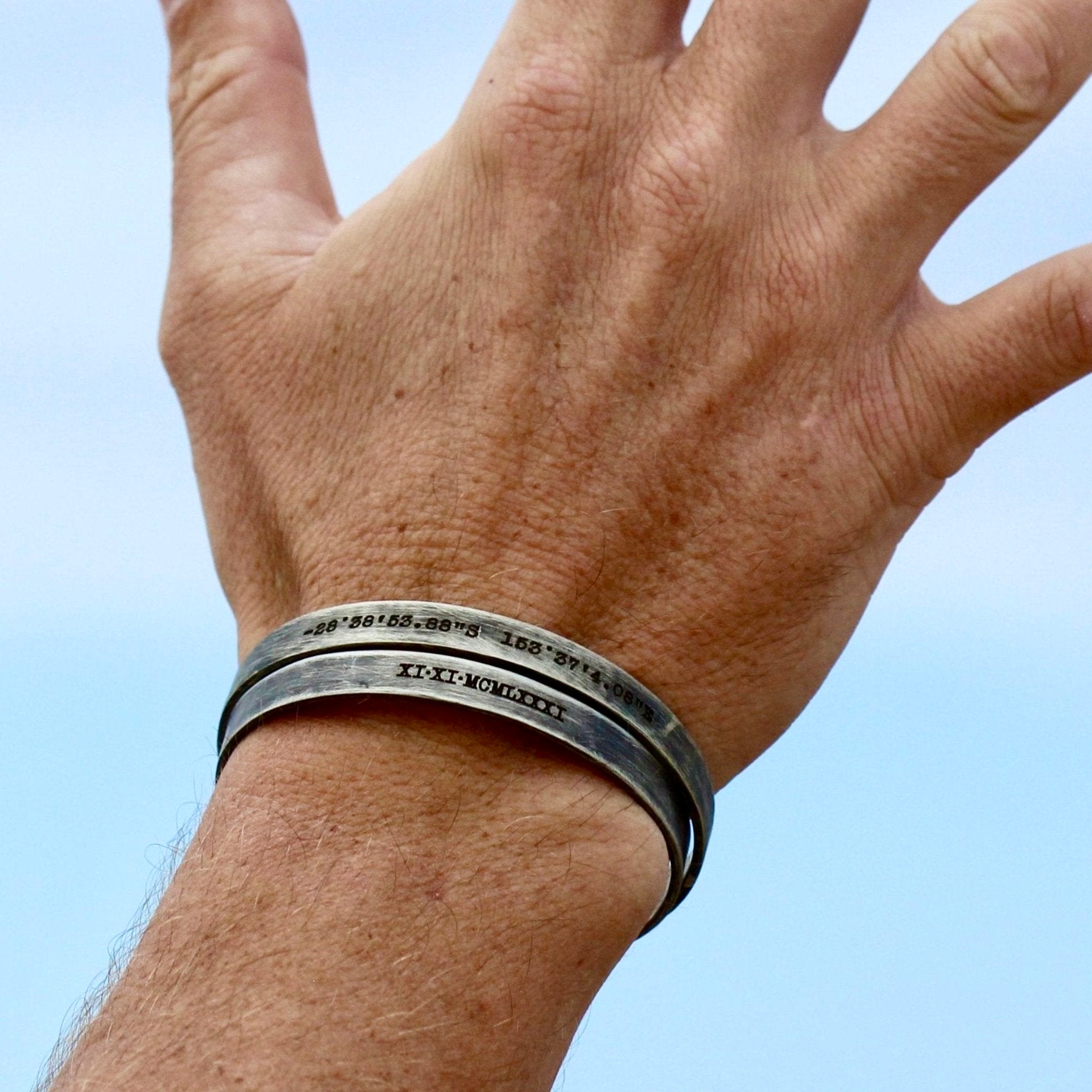 rustic silver cuff bracelet