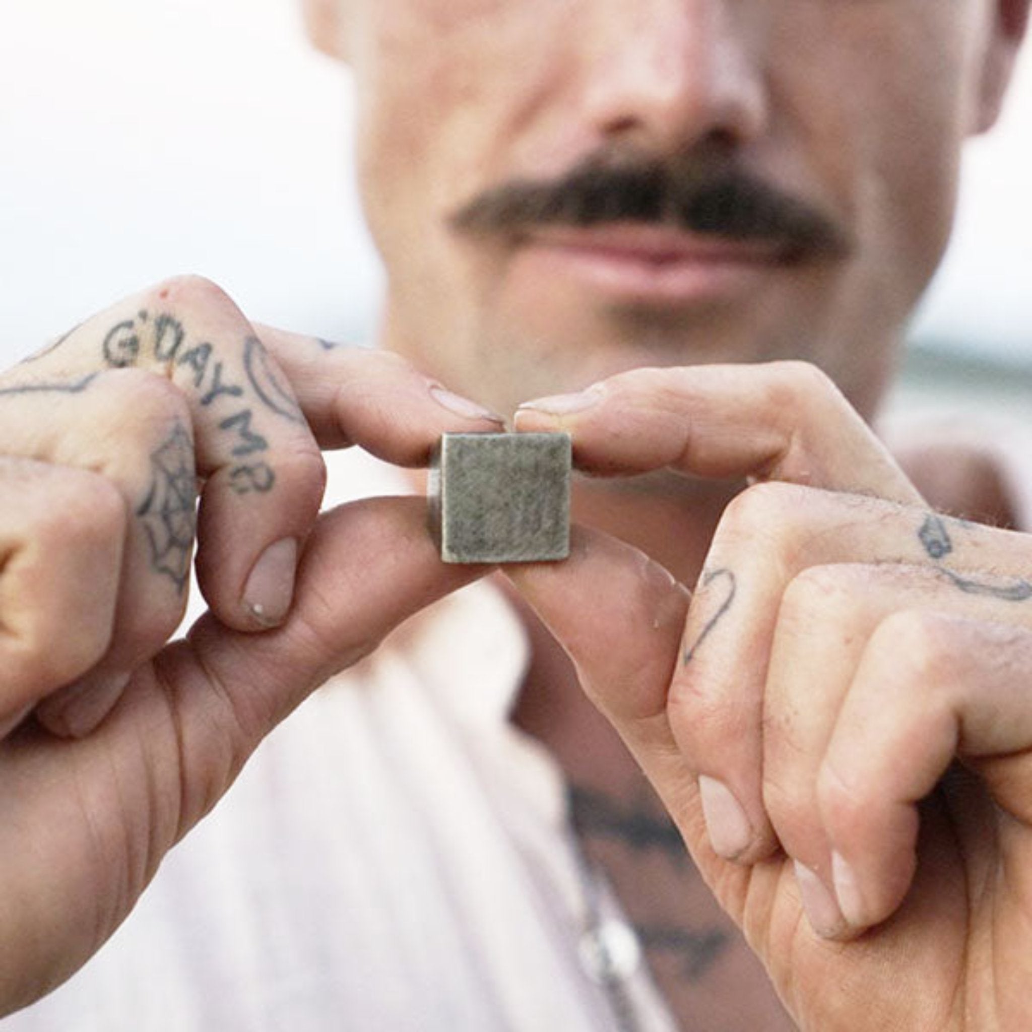 unique flat top square silver ring