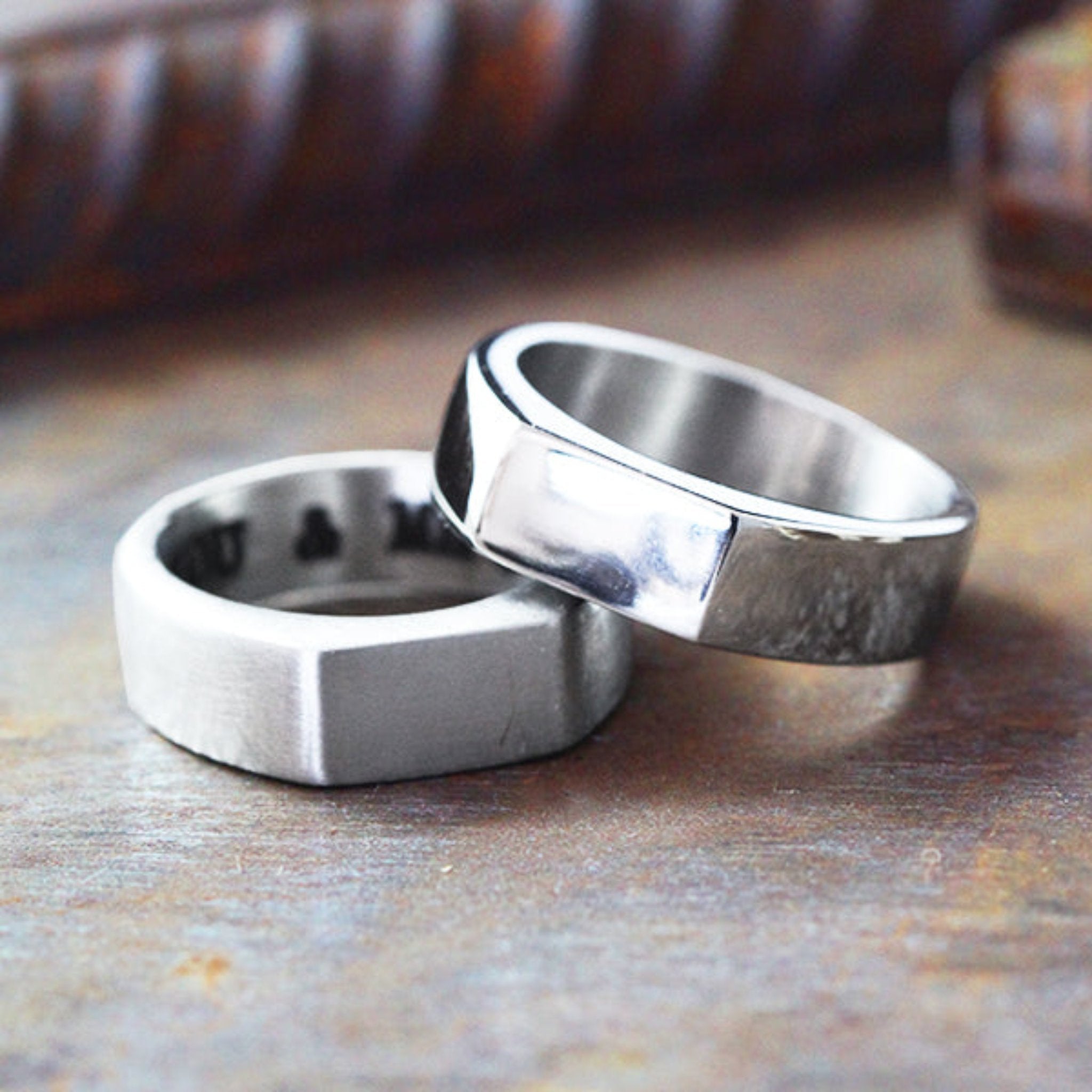 personalized Whiskey Ring, rugged design